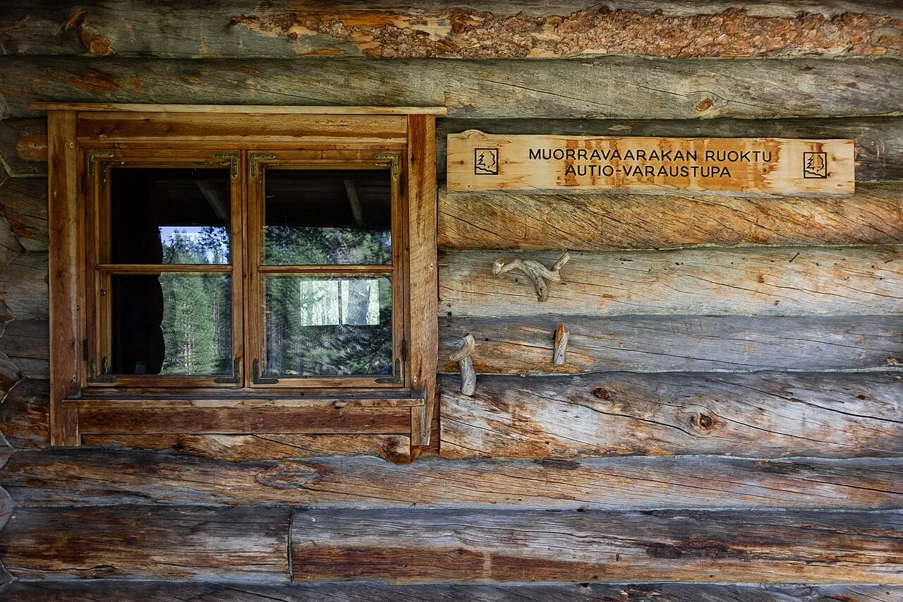 Muorravaarakan ruoktu wilderness hut in Urho Kekkonen National Park, Sodankylä.
